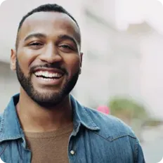 A man with smiling face